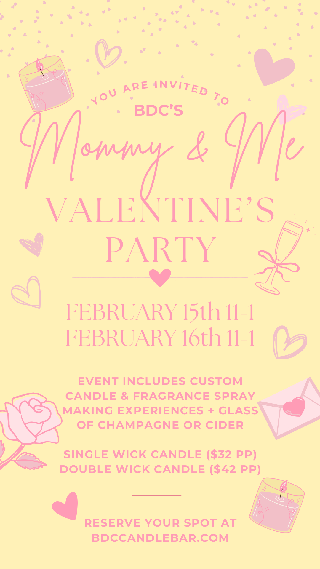 Mommy & Me Valentine's Event 2/15 & 2/16